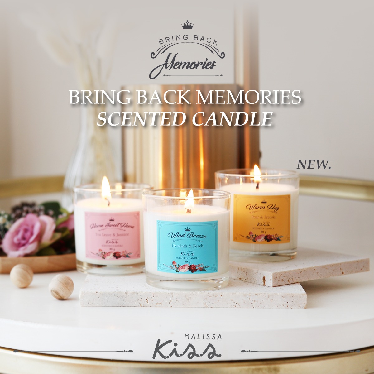 เทียนหอม Malissa Kis Scented Candle Home Sweet Home 