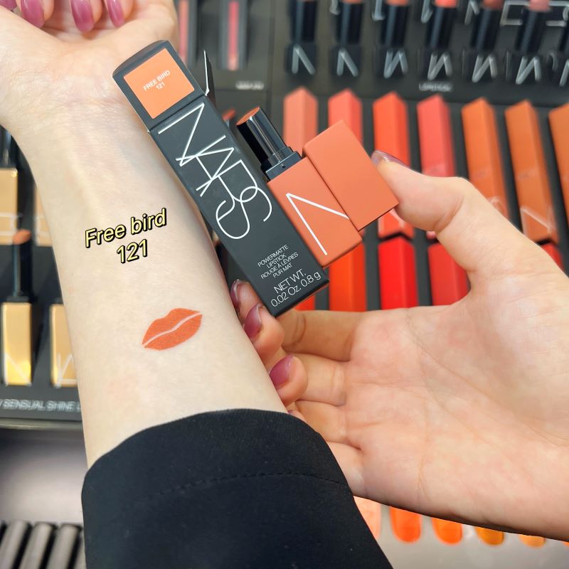 NARS Power Matte Lipstick 0.8g #121 FREE BIRD ,NARS Powermatte Lipstick รีวิว, Nars Powermatte Lip Pigment, ลิปสติก nars เนื้อแมท, ลิปสติก nars สีไหน สวย, NARS Power Matte Lipstick  ราคา , NARS Power Matte Lipstick  รีวิว , NARS